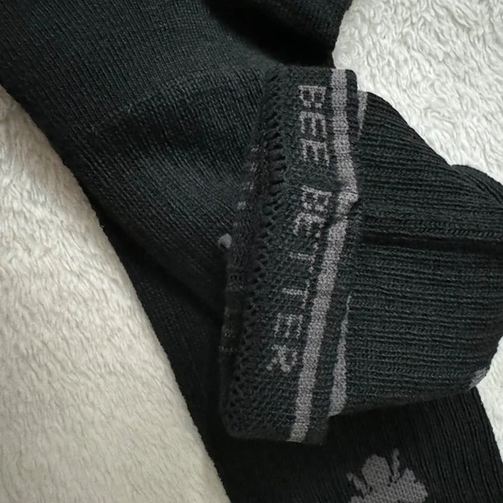 Bombas calf socks mens size XL Black Honeycomb stay up antimicrobial treatment